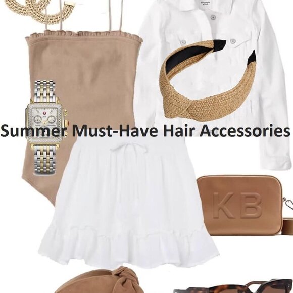 Knotted Headbands for Women Summer Trendy Straw Headband with Knot, 3PCS Women B - Picture 7 of 7